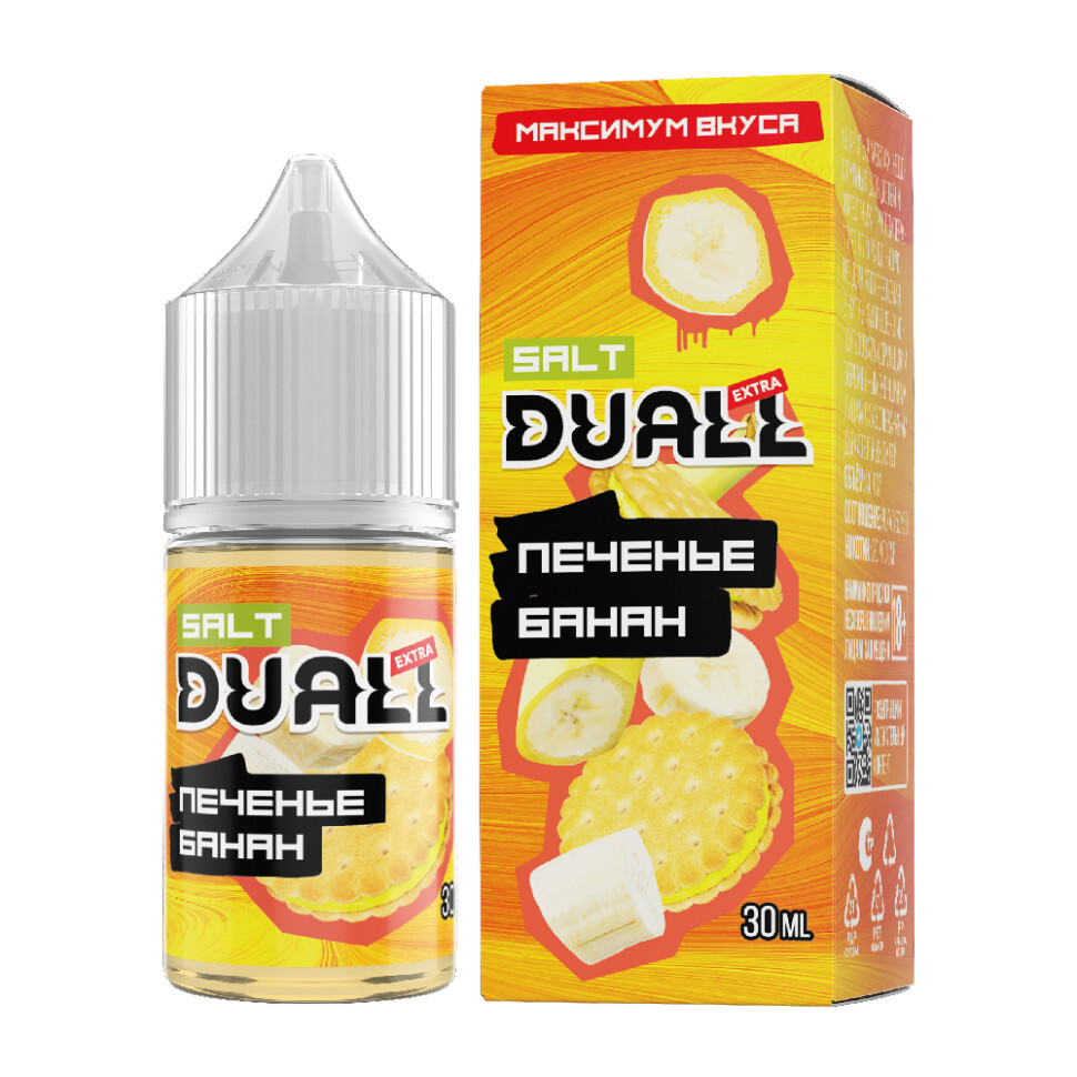 Жидкость DUALL Печенье Банан Жидкость DUALL Печенье Банан