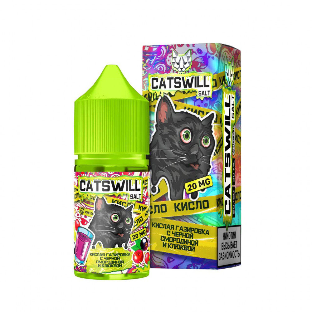 Жидкость CATSWILL Кислая газировка Черная смородина Клюква Жидкость CATSWILL Кислая газировка Черная смородина Клюква