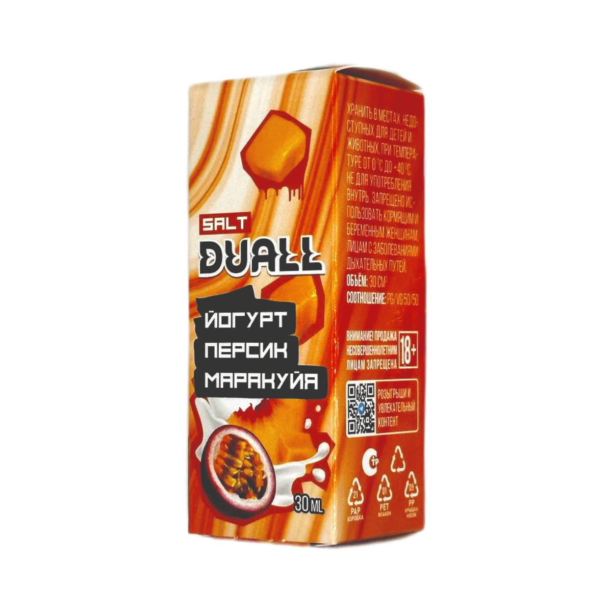 Жидкость DUALL Йогурт Персик Маракуйя Жидкость DUALL Йогурт Персик Маракуйя