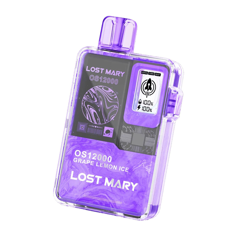 Электронная сигарета LOST MARY OS12000 Виноград Лимон лёд Электронная сигарета LOST MARY OS12000 Виноград Лимон лёд