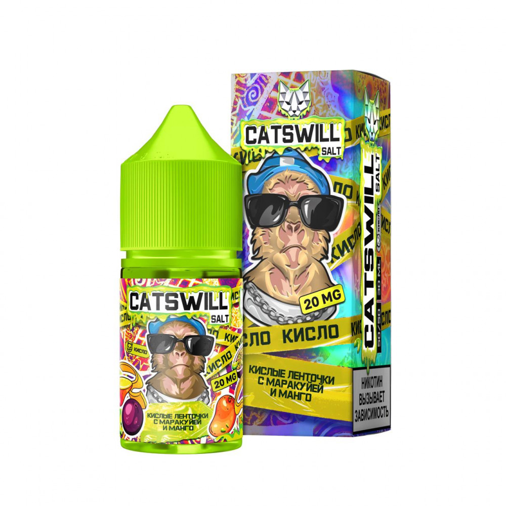Жидкость CATSWILL Кислые ленточки Маракуйя Манго Жидкость CATSWILL Кислые ленточки Маракуйя Манго