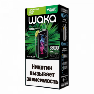 Электронная сигарета WAKA BLAST Лимон Лайм+ Ментол МИКС