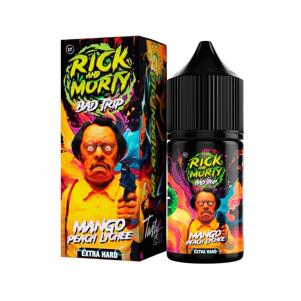 Жидкость Rick and Morty BAD TRIP Манго Личи Персик Жидкость Rick and Morty BAD TRIP Манго Личи Персик